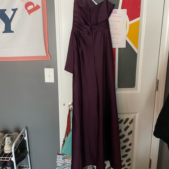 dark purple strapless formal dress - Picture 5 of 5